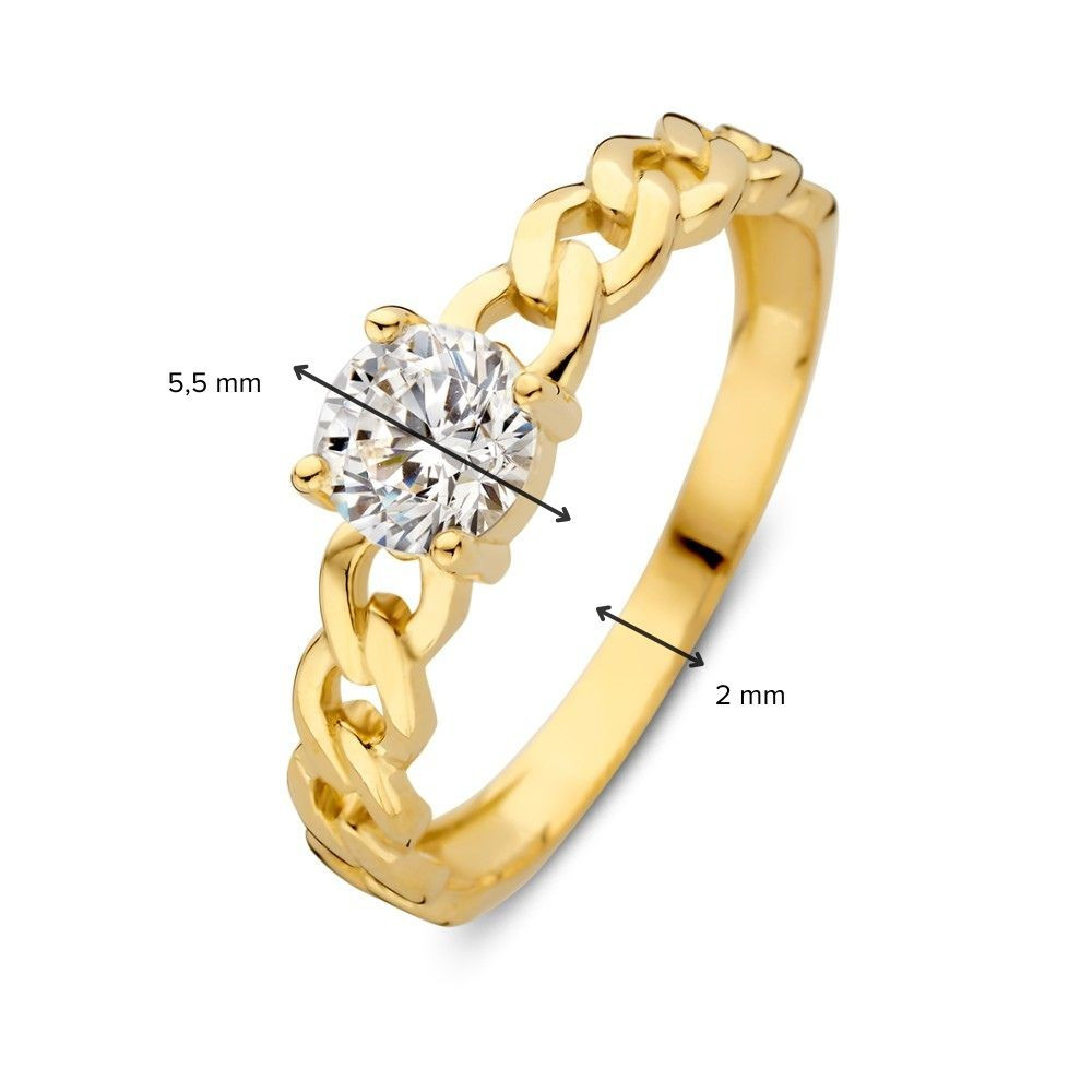 14-karaat-gouden-schakelring-met-solitaire-zirkonia-van-5-5-mm