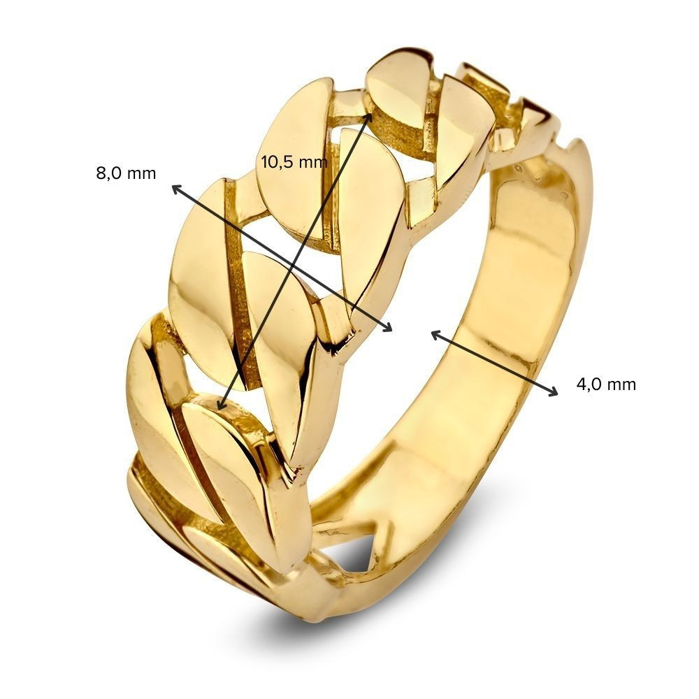 14-karaat-gouden-schakelring-van-8-mm-breed-met-gourmetschakels