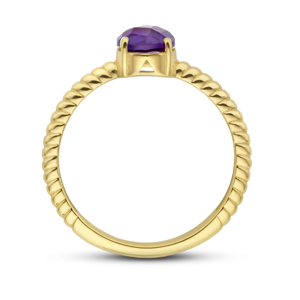 14-karaat-gouden-solitair-ring-met-gedraaide-band-en-amethist