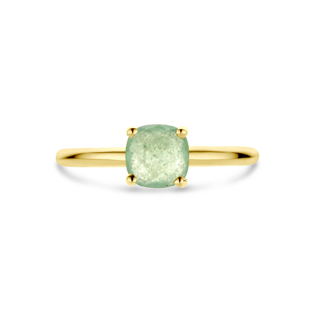 14-karaat-gouden-solitair-ring-met-groene-aventurijn
