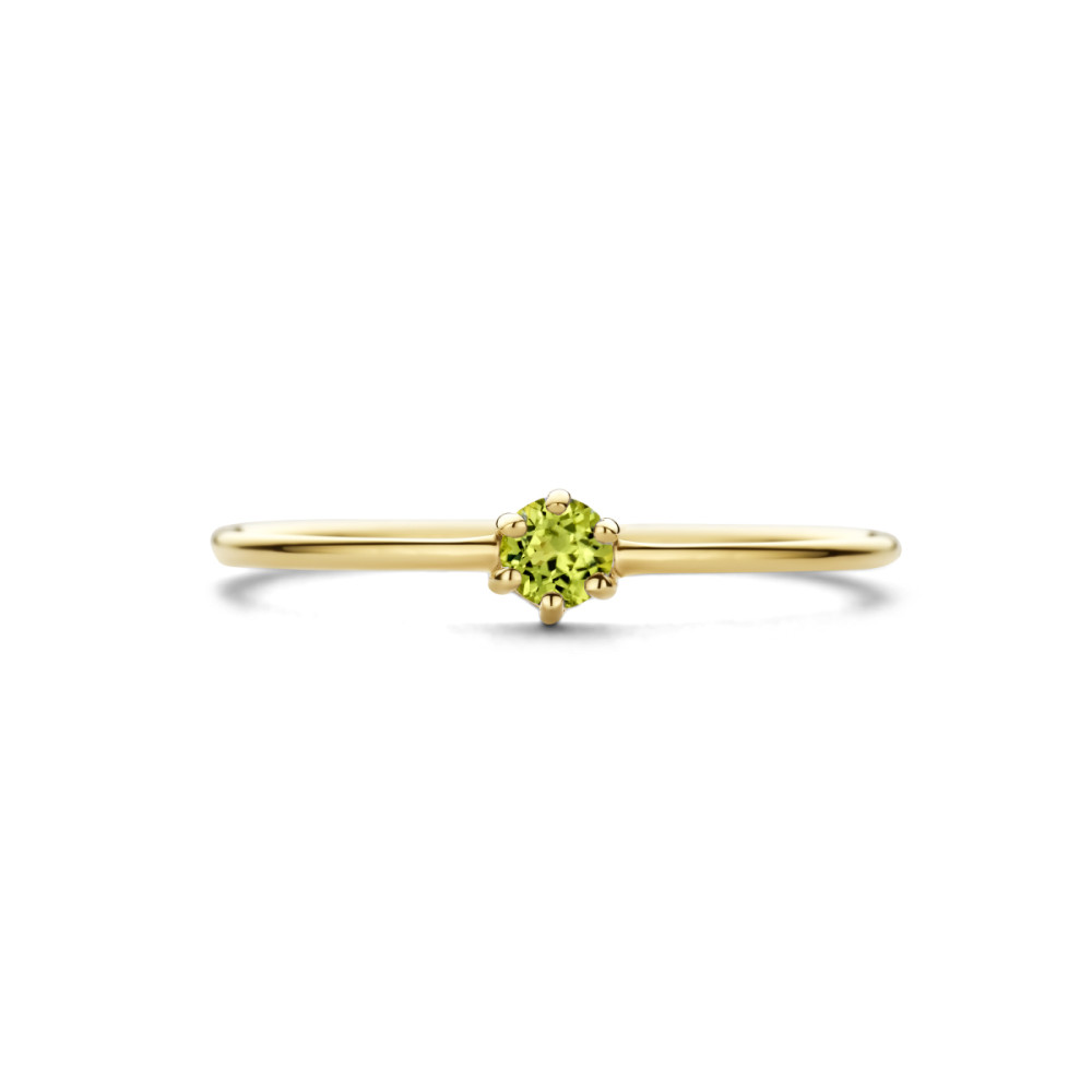 14-karaat-gouden-solitair-ring-met-groene-peridoot