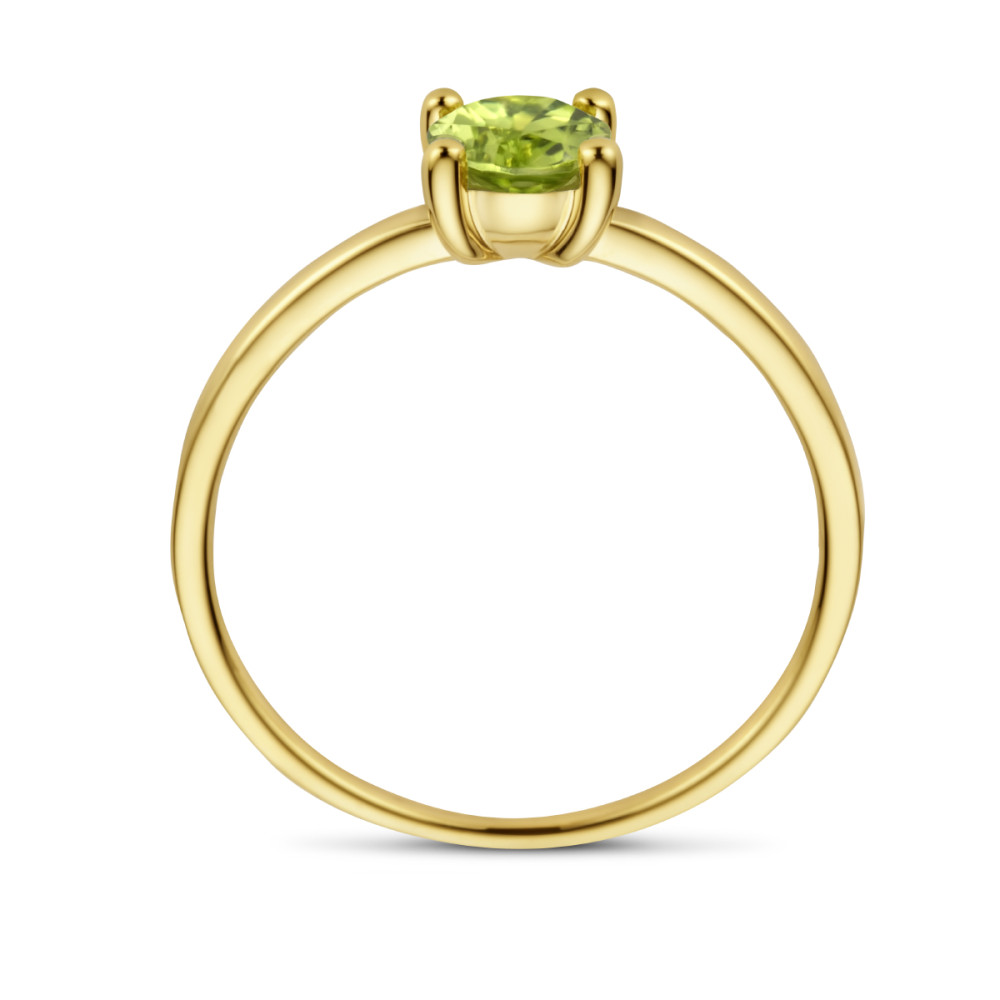 14-karaat-gouden-solitair-ring-met-groene-peridot