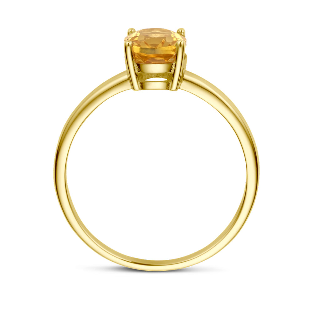 14-karaat-gouden-solitair-ring-met-ovale-gele-citrien