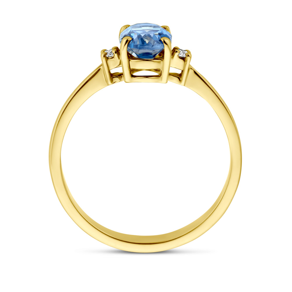 14-karaat-gouden-solitair-ring-met-ovale-london-blue-topaas-en-diamanten