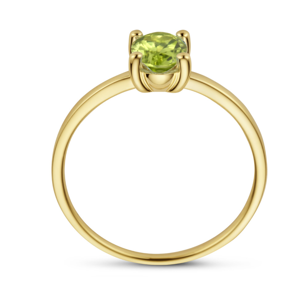 14-karaat-gouden-solitair-ring-met-ovale-peridot