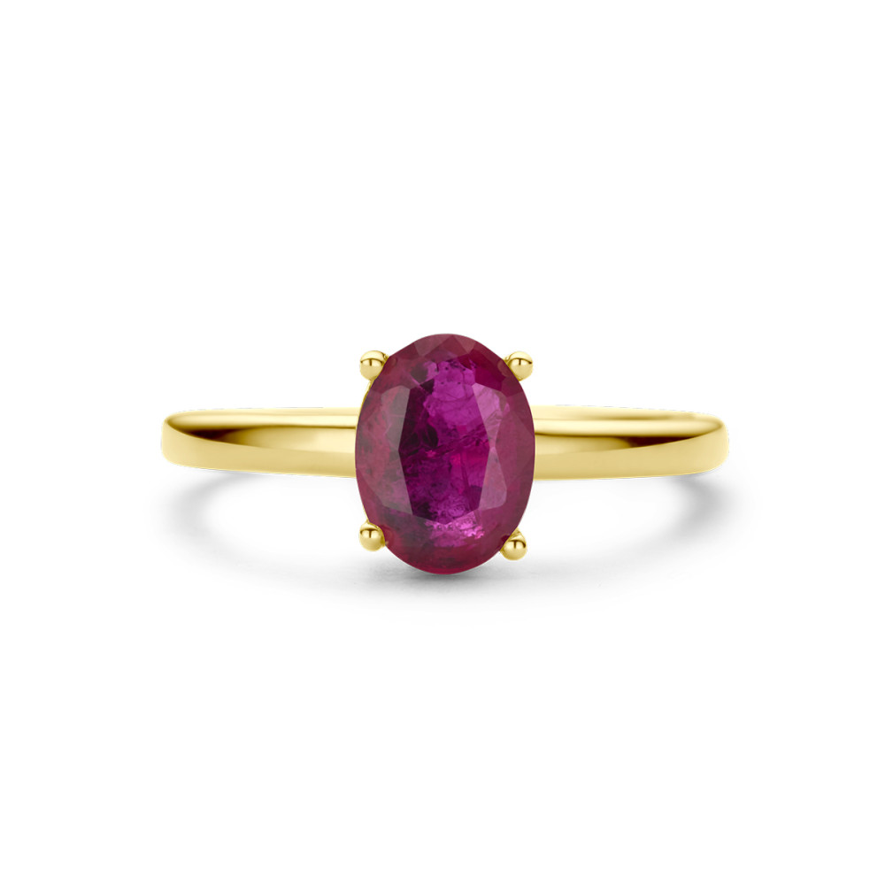 14-karaat-gouden-solitair-ring-met-ovale-robijn
