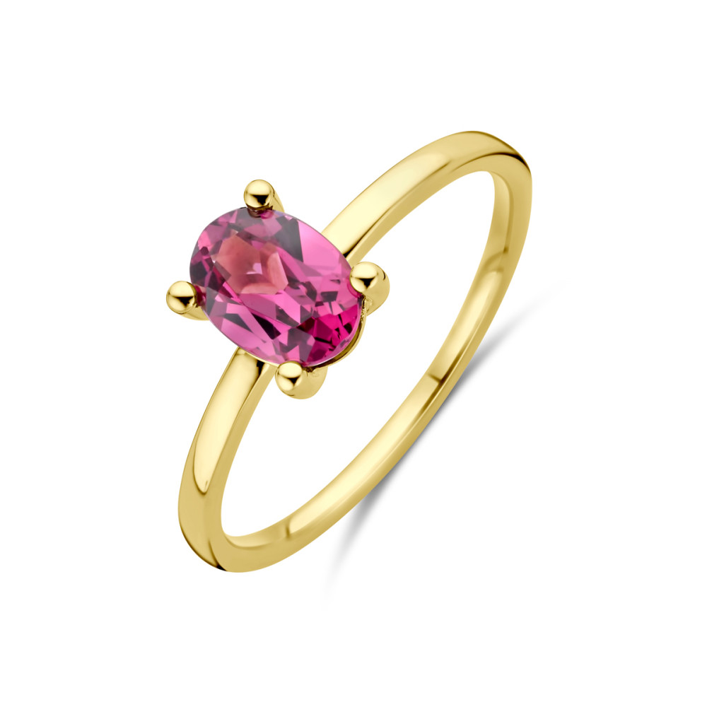 14-karaat-gouden-solitair-ring-met-ovale-roze-rhodoliet