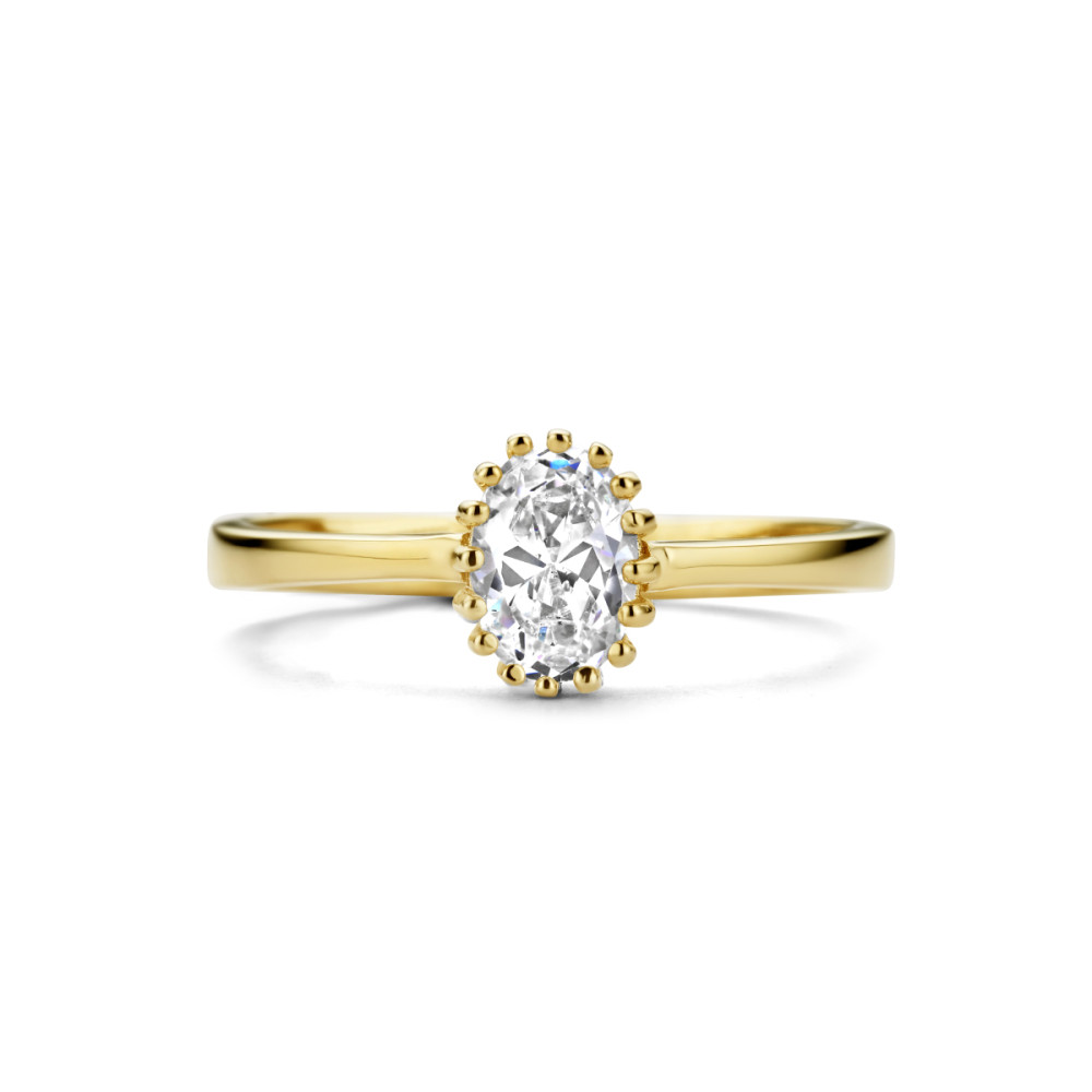 14-karaat-gouden-solitair-ring-met-ovale-zirkonia