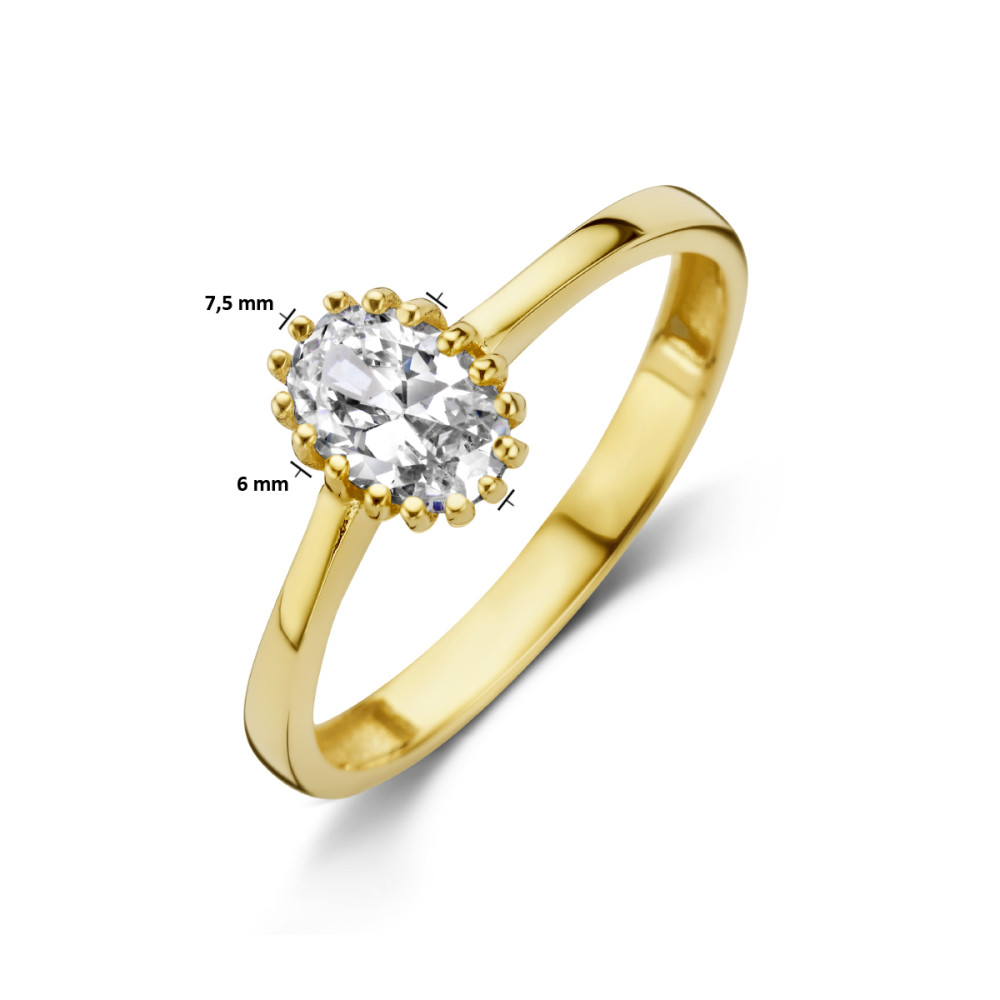 14-karaat-gouden-solitair-ring-met-ovale-zirkonia