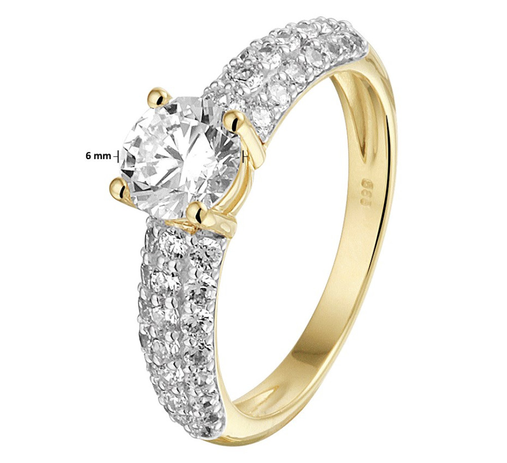 14-karaat-gouden-solitair-ring-met-pave-gezette-zirkonia
