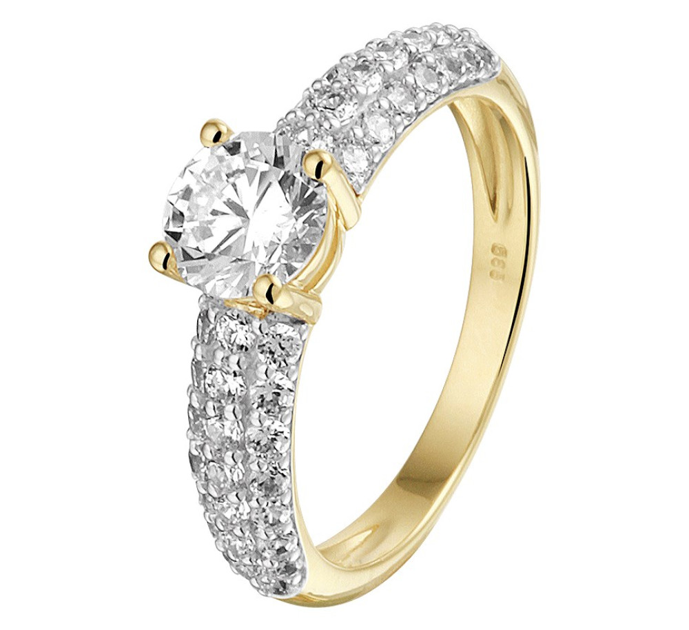 14-karaat-gouden-solitair-ring-met-pave-gezette-zirkonia