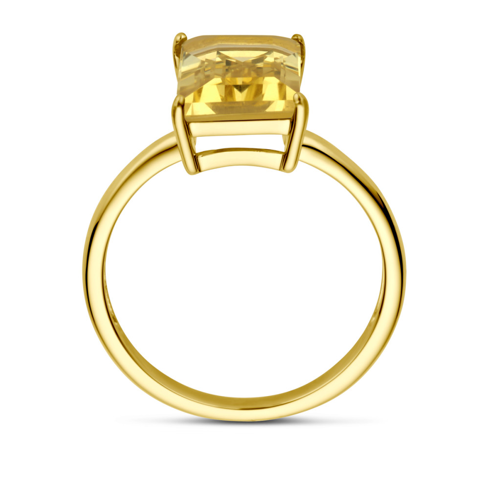 14-karaat-gouden-solitair-ring-met-rechthoekige-gele-citrien