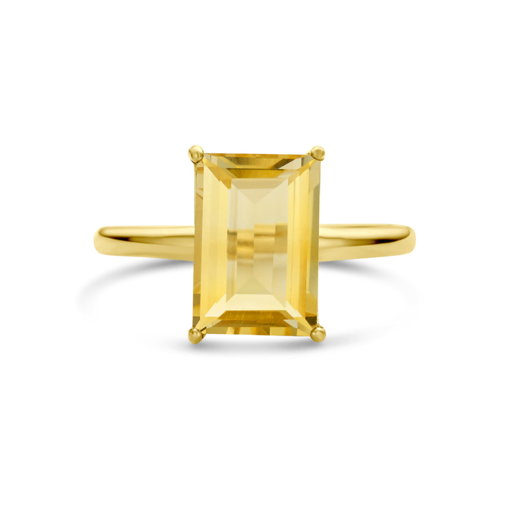 14-karaat-gouden-solitair-ring-met-rechthoekige-gele-citrien