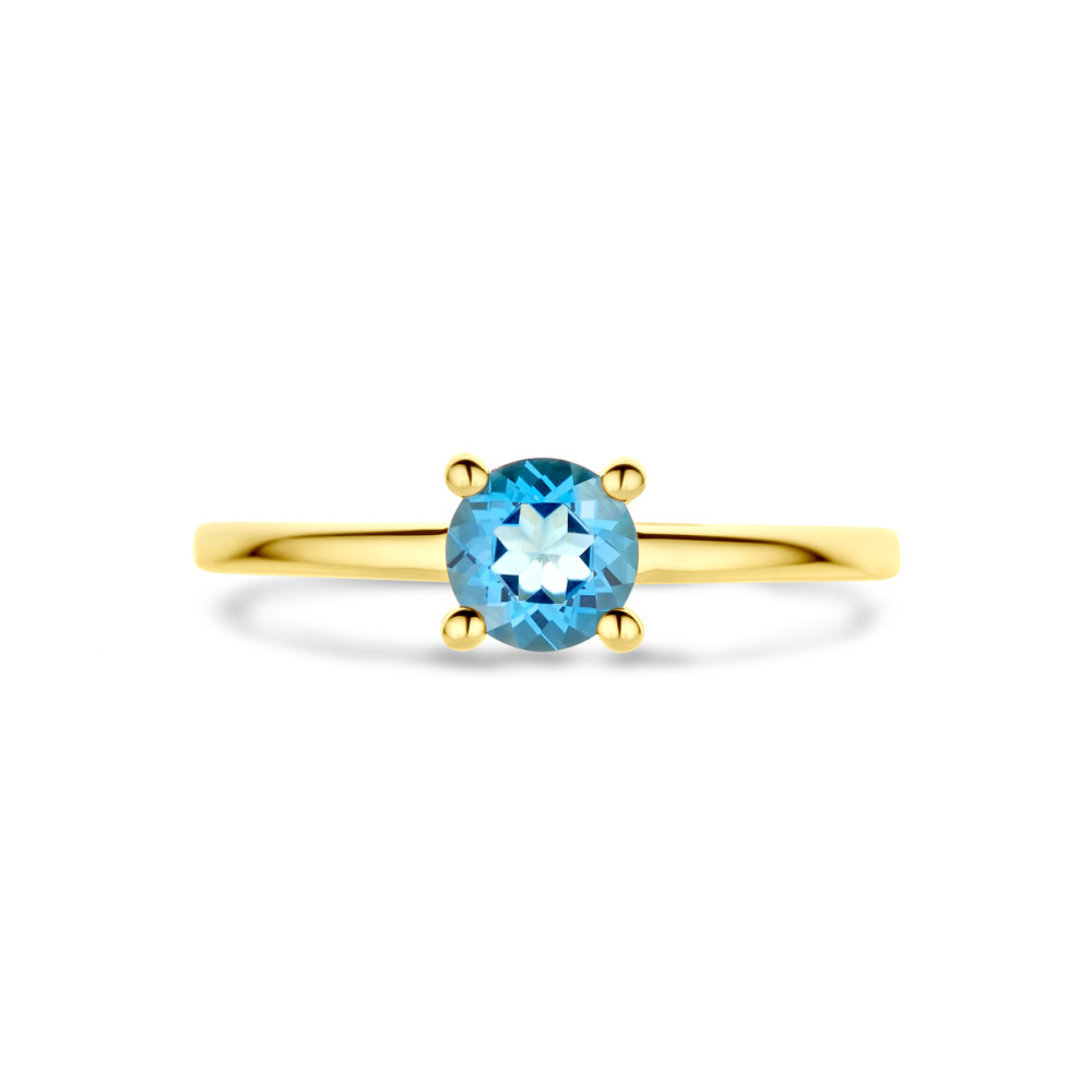 14-karaat-gouden-solitair-ring-met-ronde-london-blue-topaas