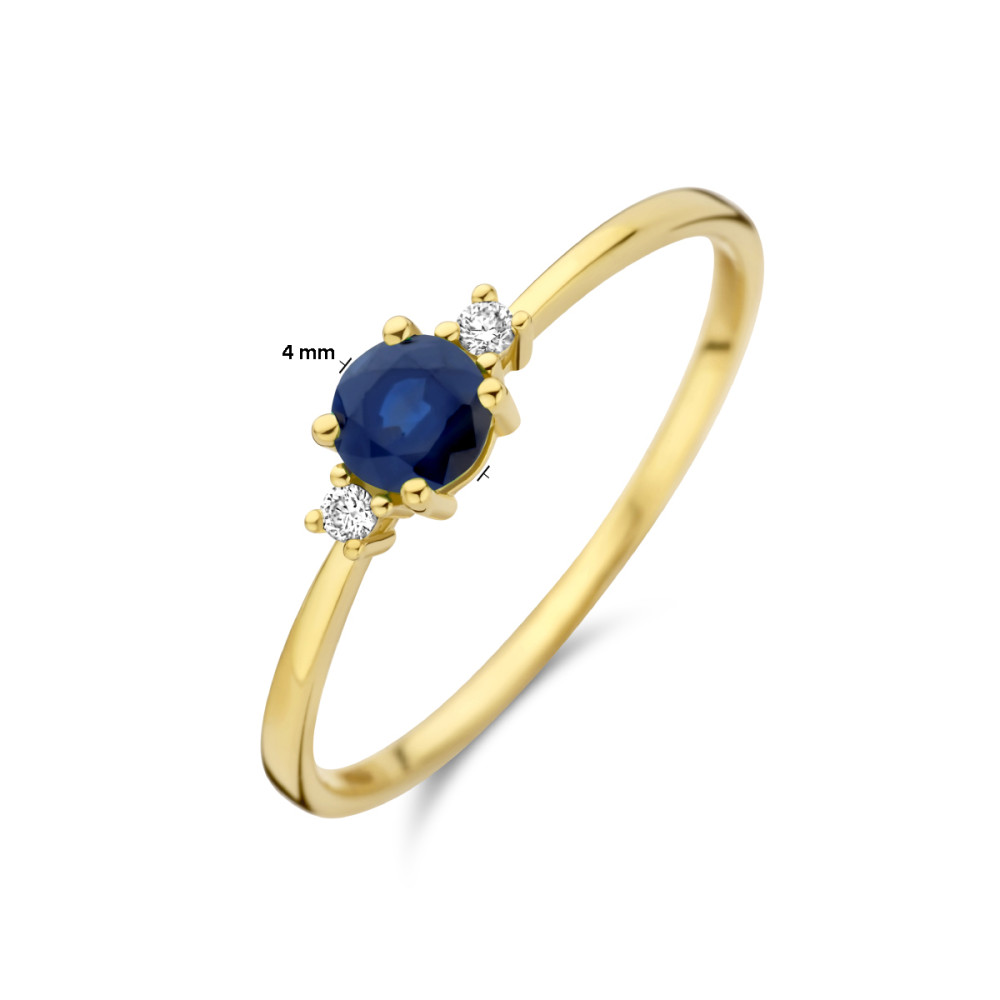 14-karaat-gouden-solitair-ring-met-saffier-en-diamanten
