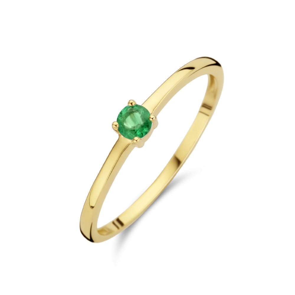 14-karaat-gouden-solitair-ring-met-smaragd