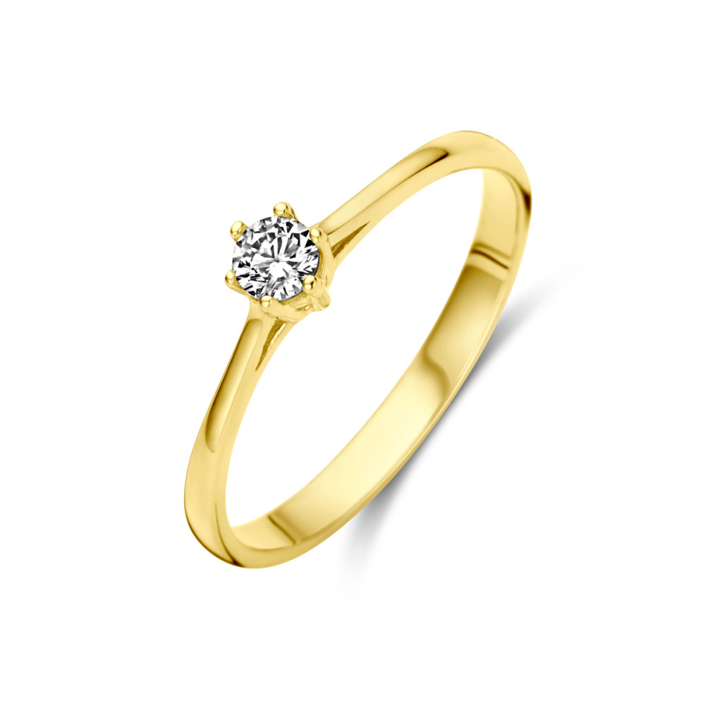 14-karaat-gouden-solitair-ring-met-transparante-zirkonia