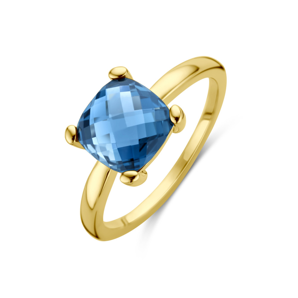 14-karaat-gouden-solitair-ring-met-vierkante-london-blue-topaas