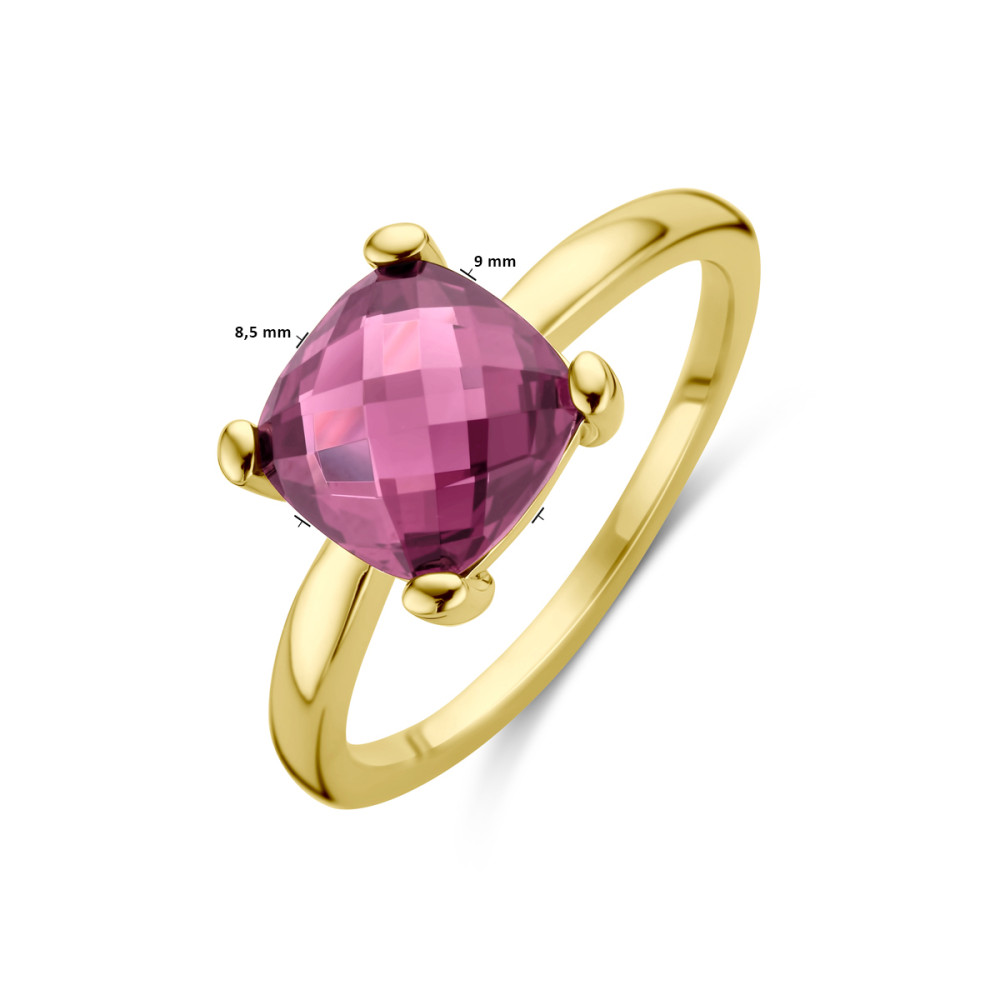 14-karaat-gouden-solitair-ring-met-vierkante-roze-rhodoliet