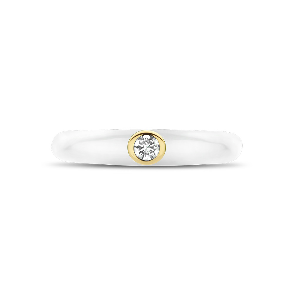 14-karaat-gouden-solitair-ring-met-wit-emaille-en-diamant