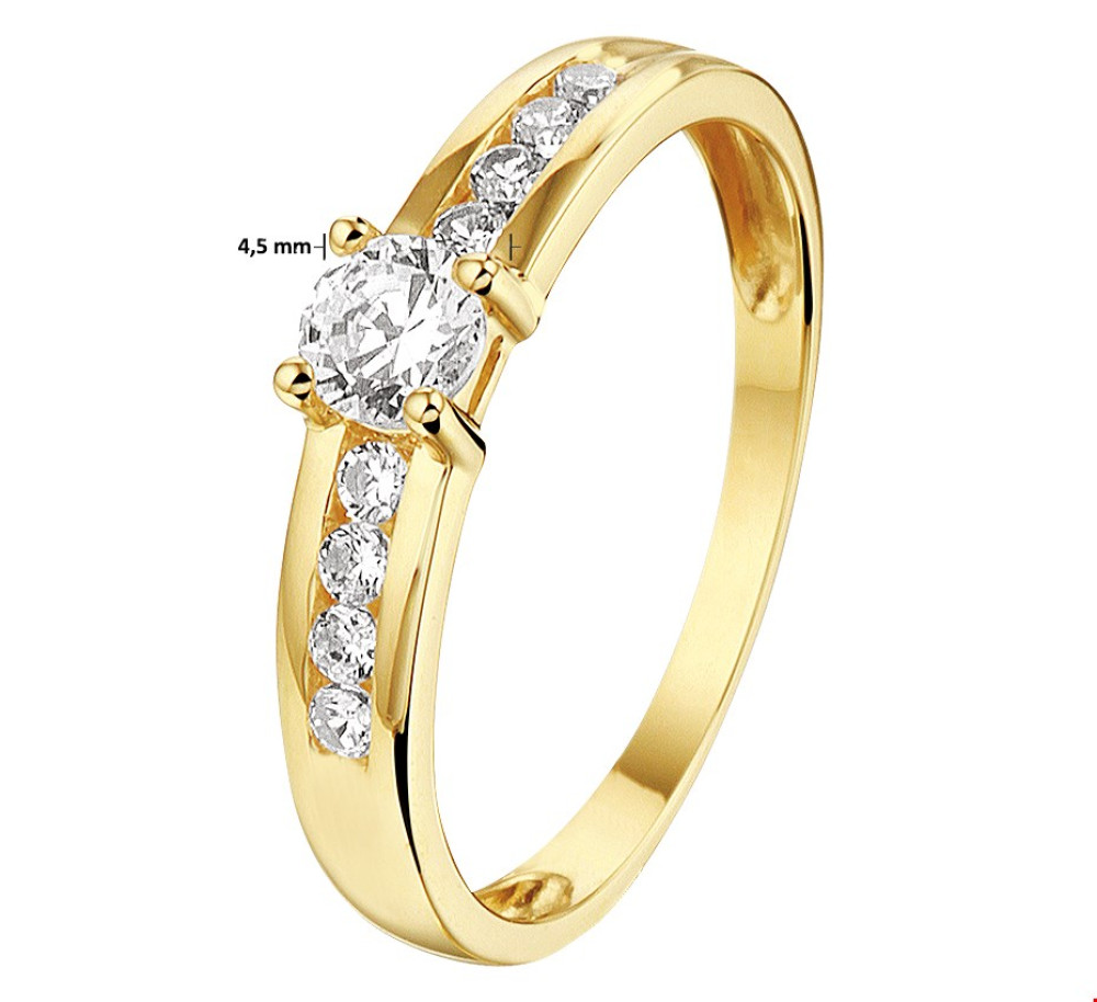 14-karaat-gouden-solitair-ring-met-zijstenen-van-zirkonia