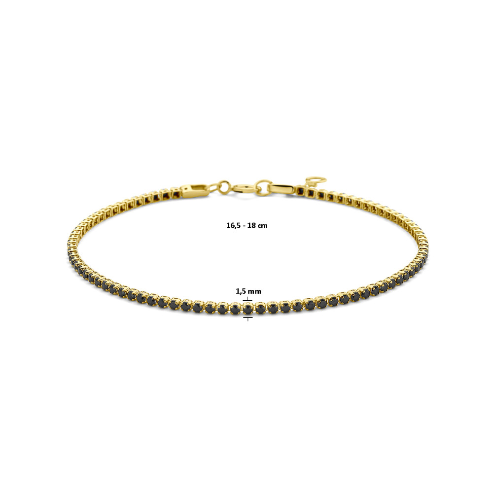 14-karaat-gouden-tennisarmband-met-zwarte-spinel