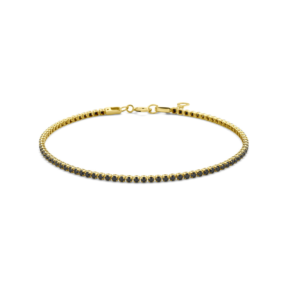 14-karaat-gouden-tennisarmband-met-zwarte-spinel