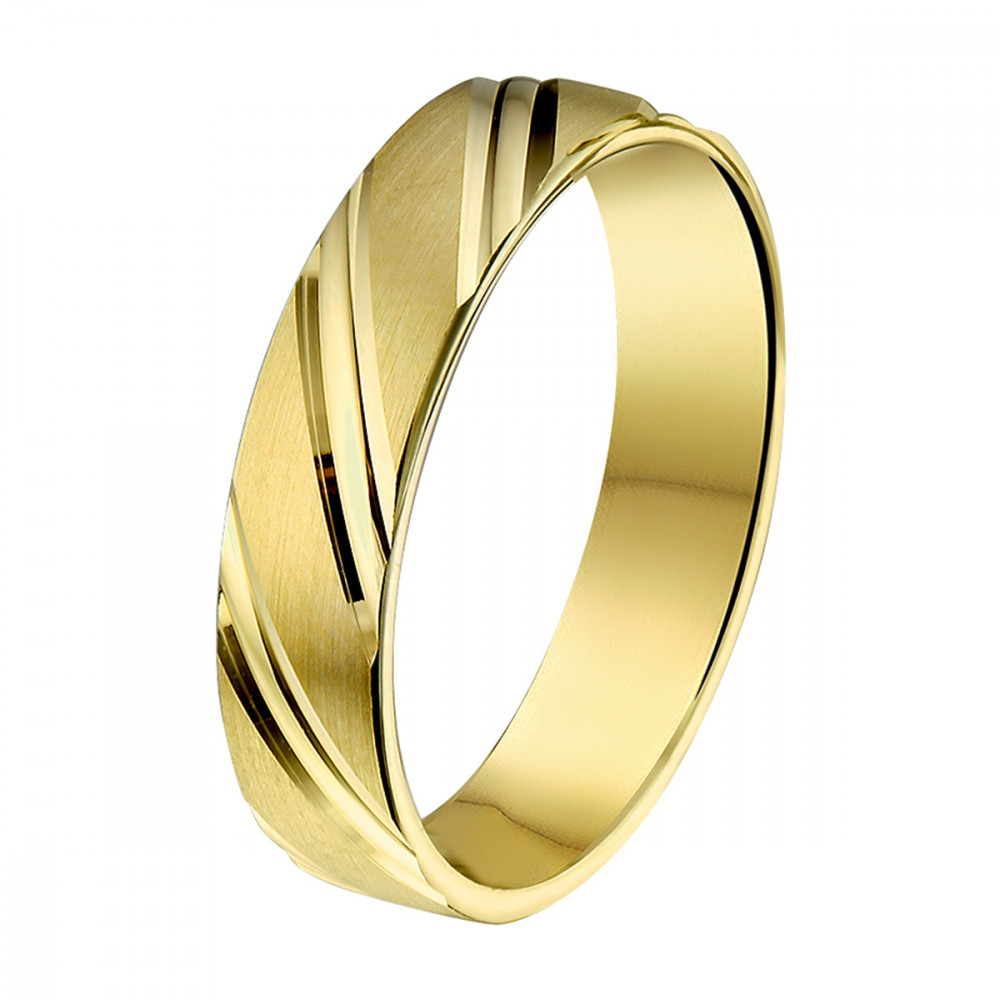 14-karaat-gouden-trouwring-met-gediamanteerde-diagonale-lijnen