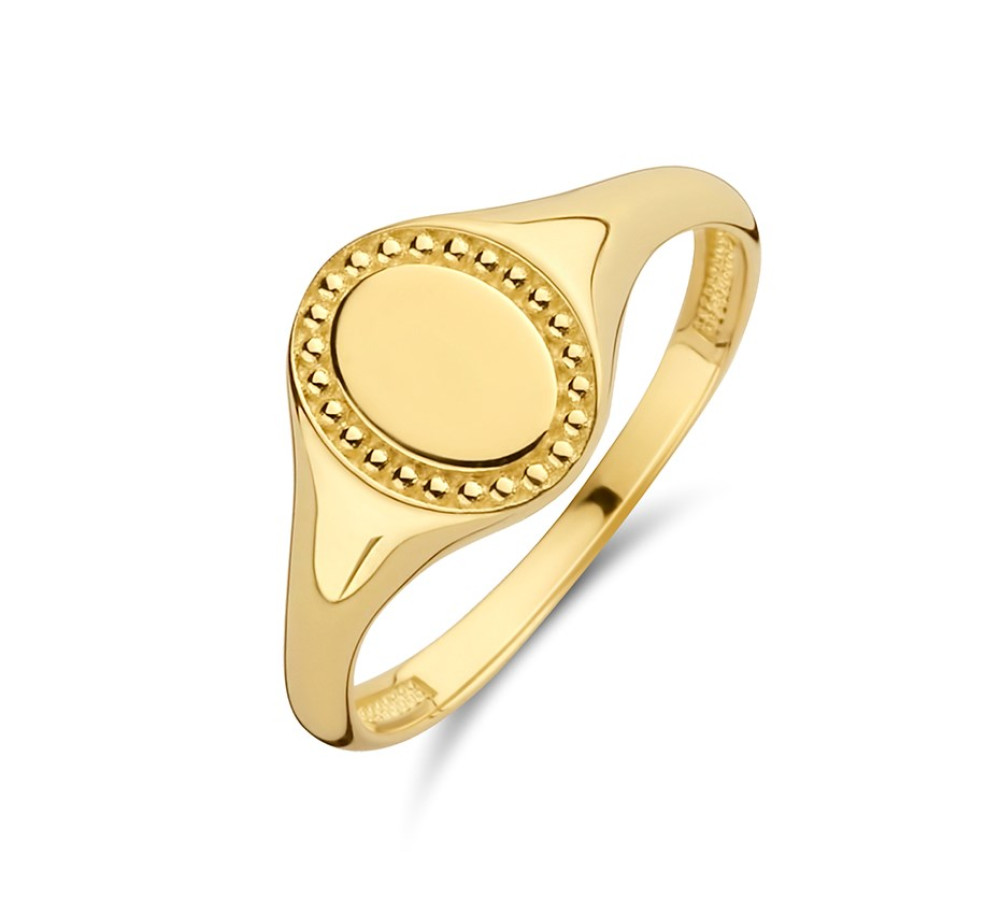 14-karaat-gouden-zegelring-met-gegraveerd-bolletjespatroon