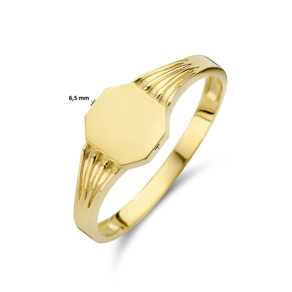 14-karaat-gouden-zeshoekige-graveerbare-zegelring