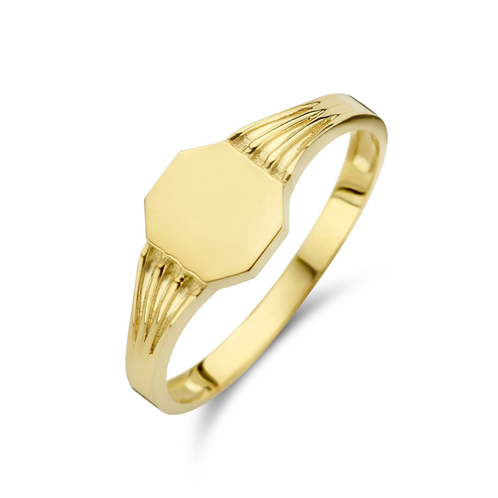 14-karaat-gouden-zeshoekige-graveerbare-zegelring