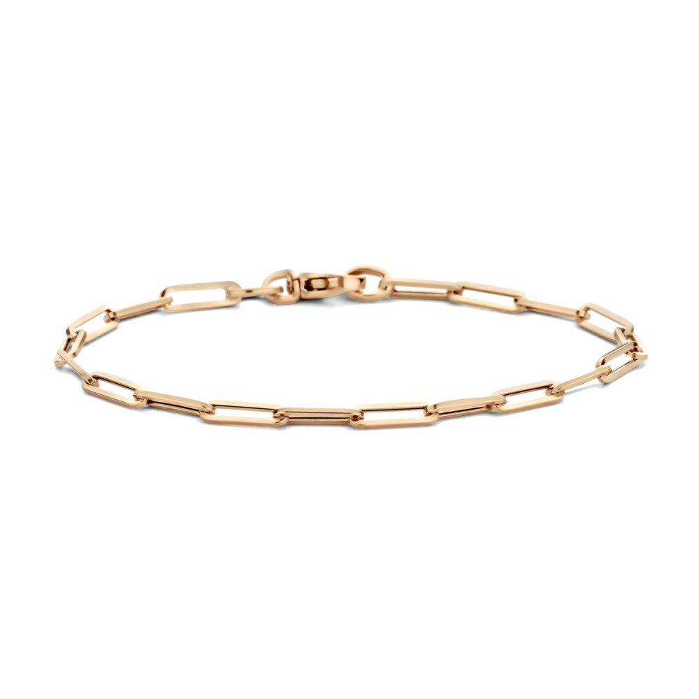 14-karaat-rosegouden-paperclip-schakelarmband-met-vierkante-buis