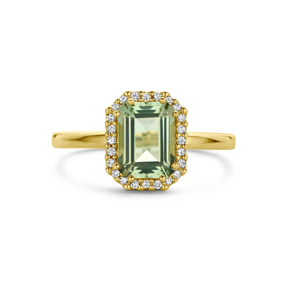 18-karaat-gouden-halo-ring-met-groene-amethist-en-diamanten