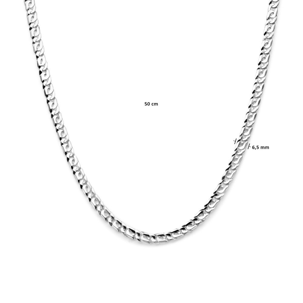 6-5-mm-brede-herencollier-zilveren-schakelcollier-zonder-hanger-lengte-50-cm