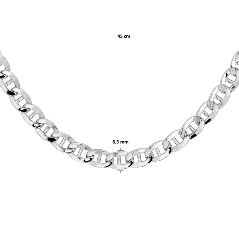 anker-6-5-mm-collier-zonder-hanger-zilver-lengte-45-cm