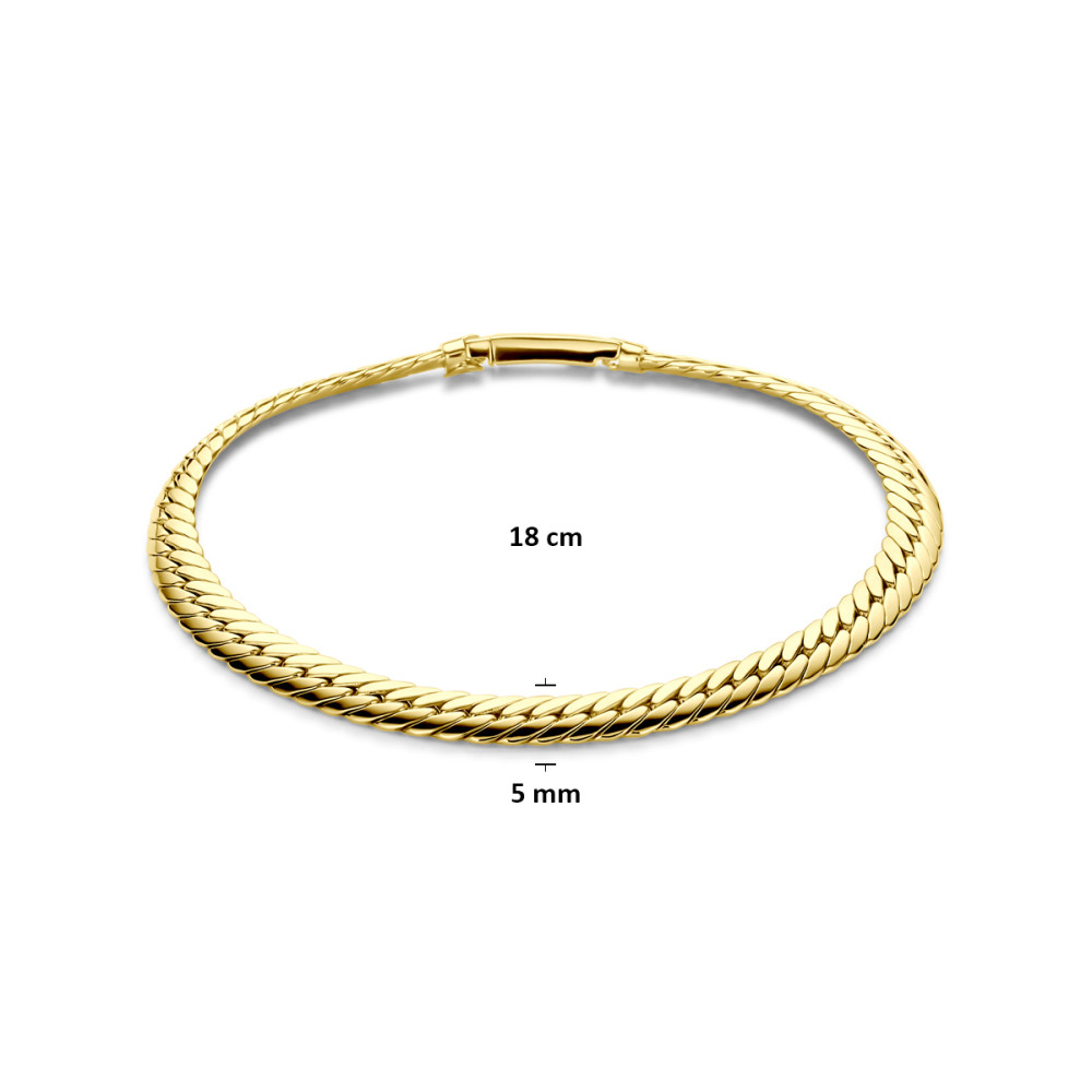 armband-14-karaat-goud-gourmet-schakels-5-mm-breedte-lengte-18-cm
