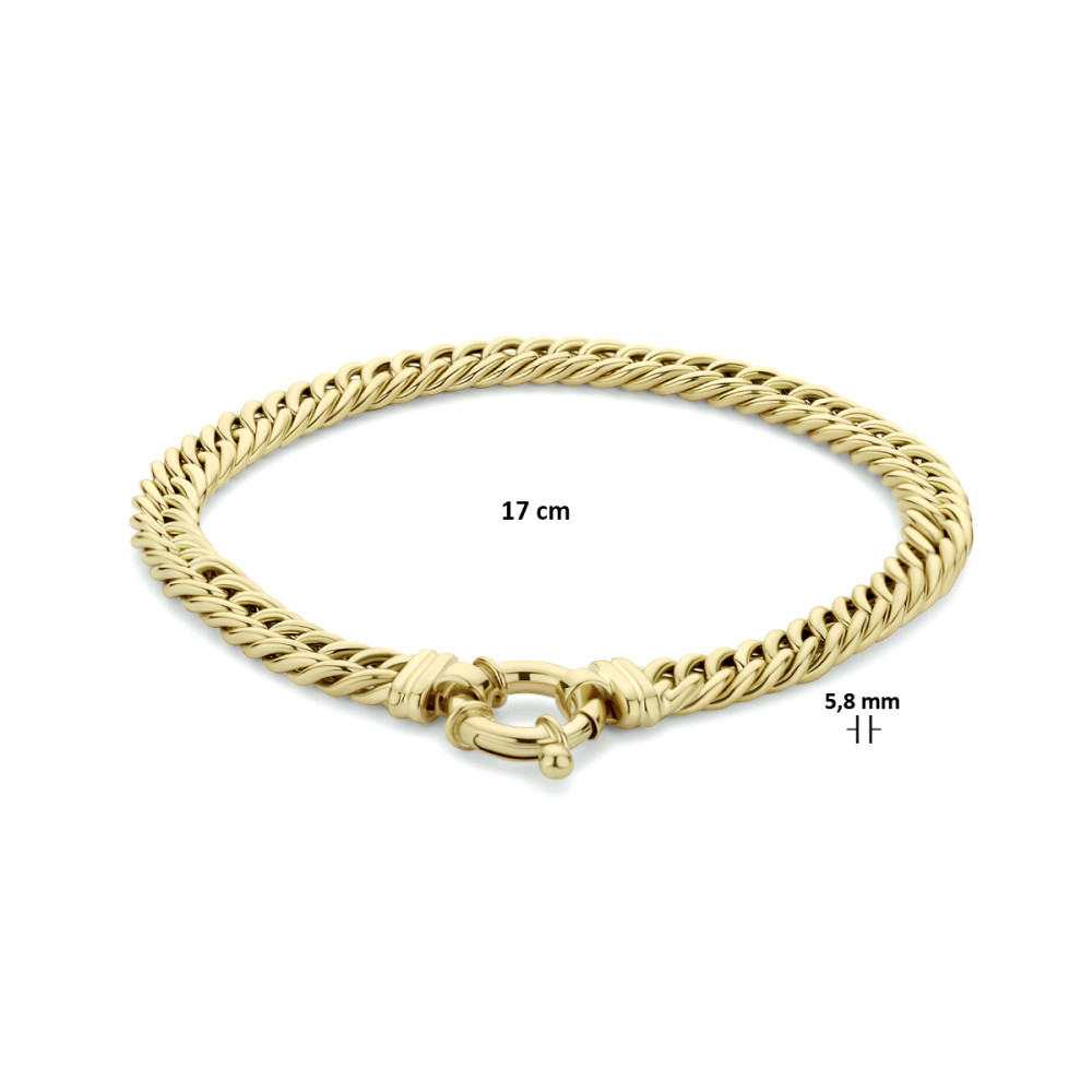 armband-14-karaat-goud-gourmet-schakels-en-veerringsluiting-5-8-mm-breedte-lengte-17-cm