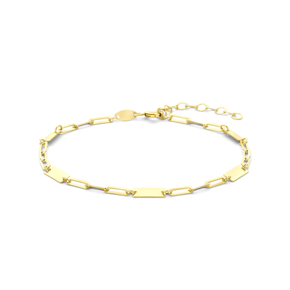 armband-14-karaat-goud-rechthoeken-en-paperclip-schakels-3-mm-breedte-lengte-16-19-cm