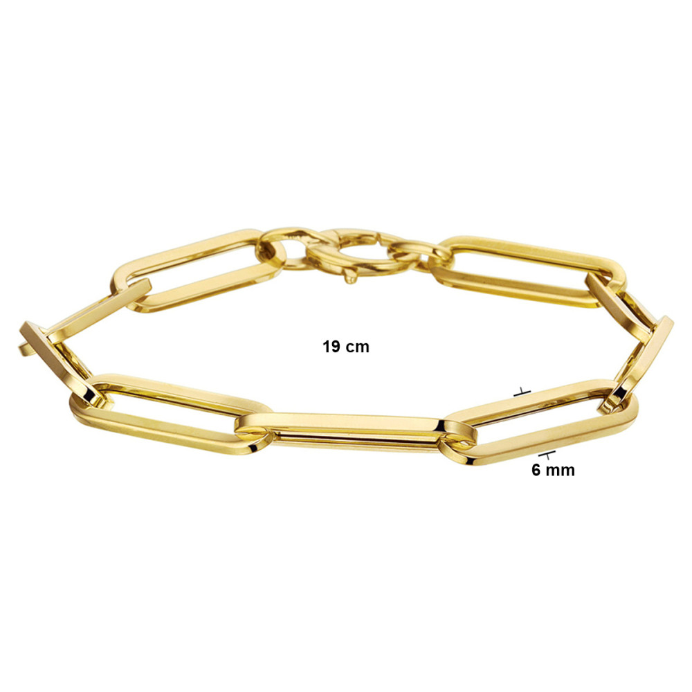 armband-9-karaat-goudkleurig-paperclip-schakels-glanzend-6-mm-breedte-lengte-19-cm
