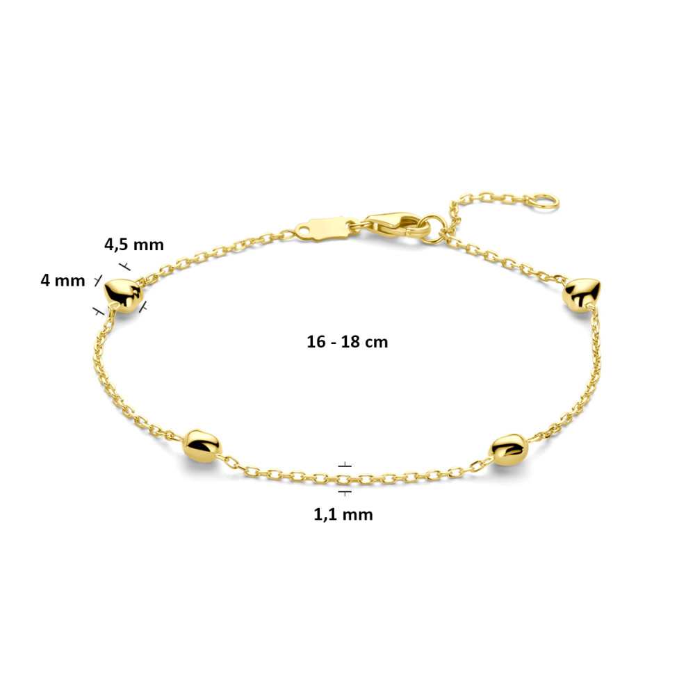 armband-goud-14-karaat-met-4-hartjes-1-1-mm-breedte-lengte-16-18-cm