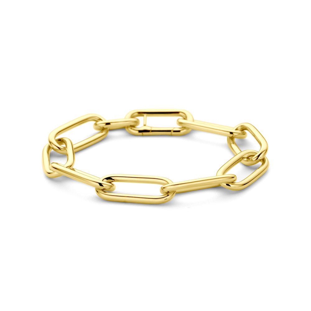 armband-goud-paperclip-schakels-14-karaat-glanzend-10-5-mm-breedte-lengte-19-cm
