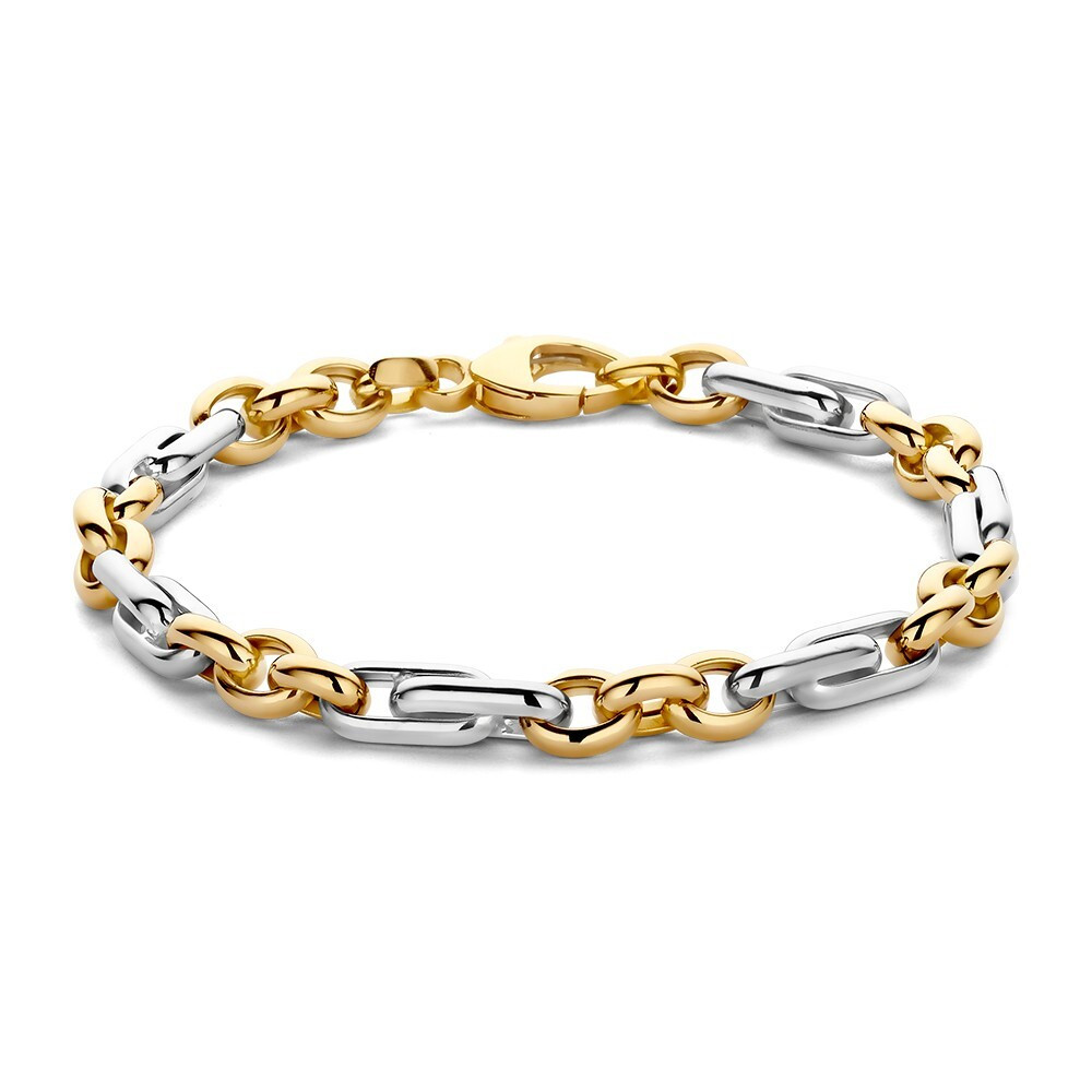 armband-met-14-karaat-gouden-en-witgouden-schakels-van-64-mm-lengte-19-cm