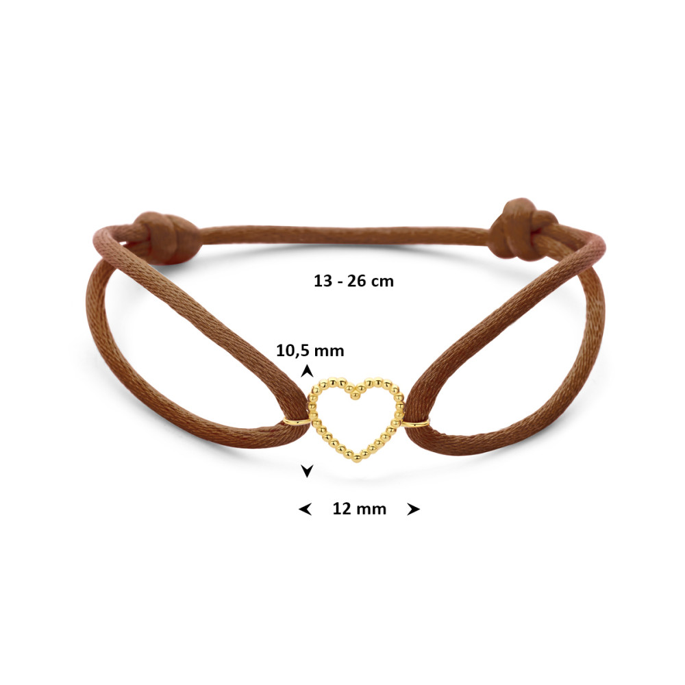 armband-met-hartje-bruin-satijn-en-14-karaat-gouden-12-mm-breed-lengte-13-26-cm