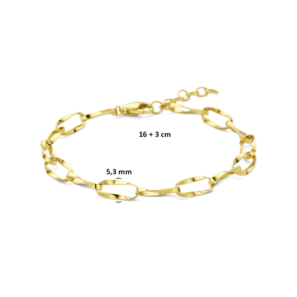 armband-ovaal-gedraaide-ankerschakels-glanzend-14-karaat-goud-5-3-mm-breedte-lengte-16-19-cm