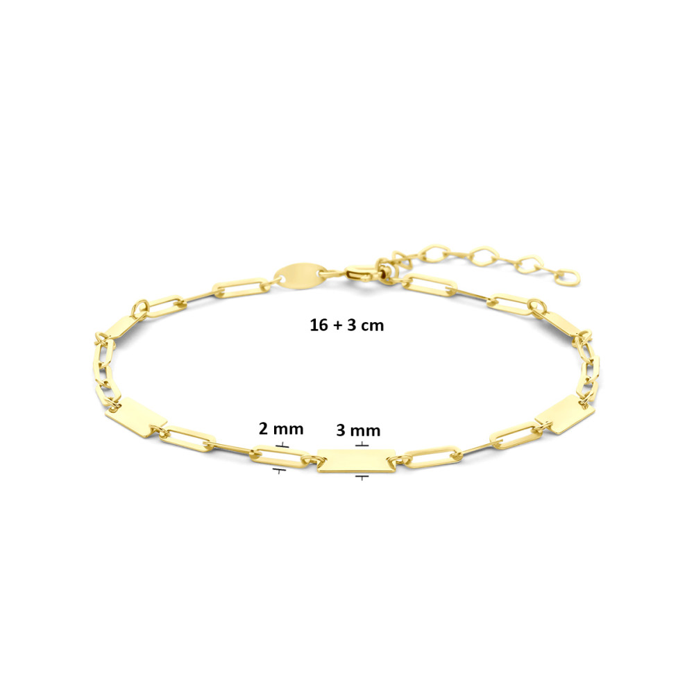 armband-rechthoekige-schakels-9-karaat-goudkleurig-open-dicht-3-mm-breedte-lengte-16-19-cm