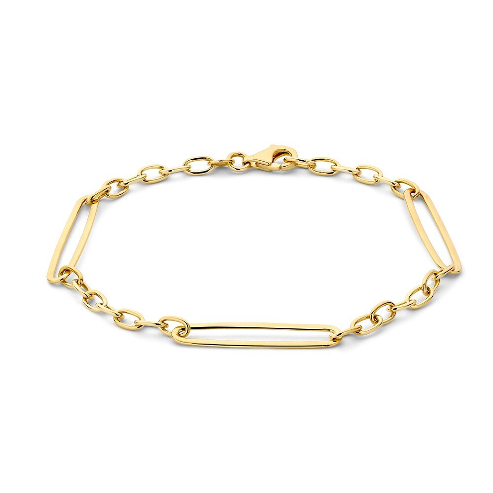 armband-van-14-karaat-gouden-ankerschakels-en-closed-forever-schakels-46-mm-lengte-19-cm