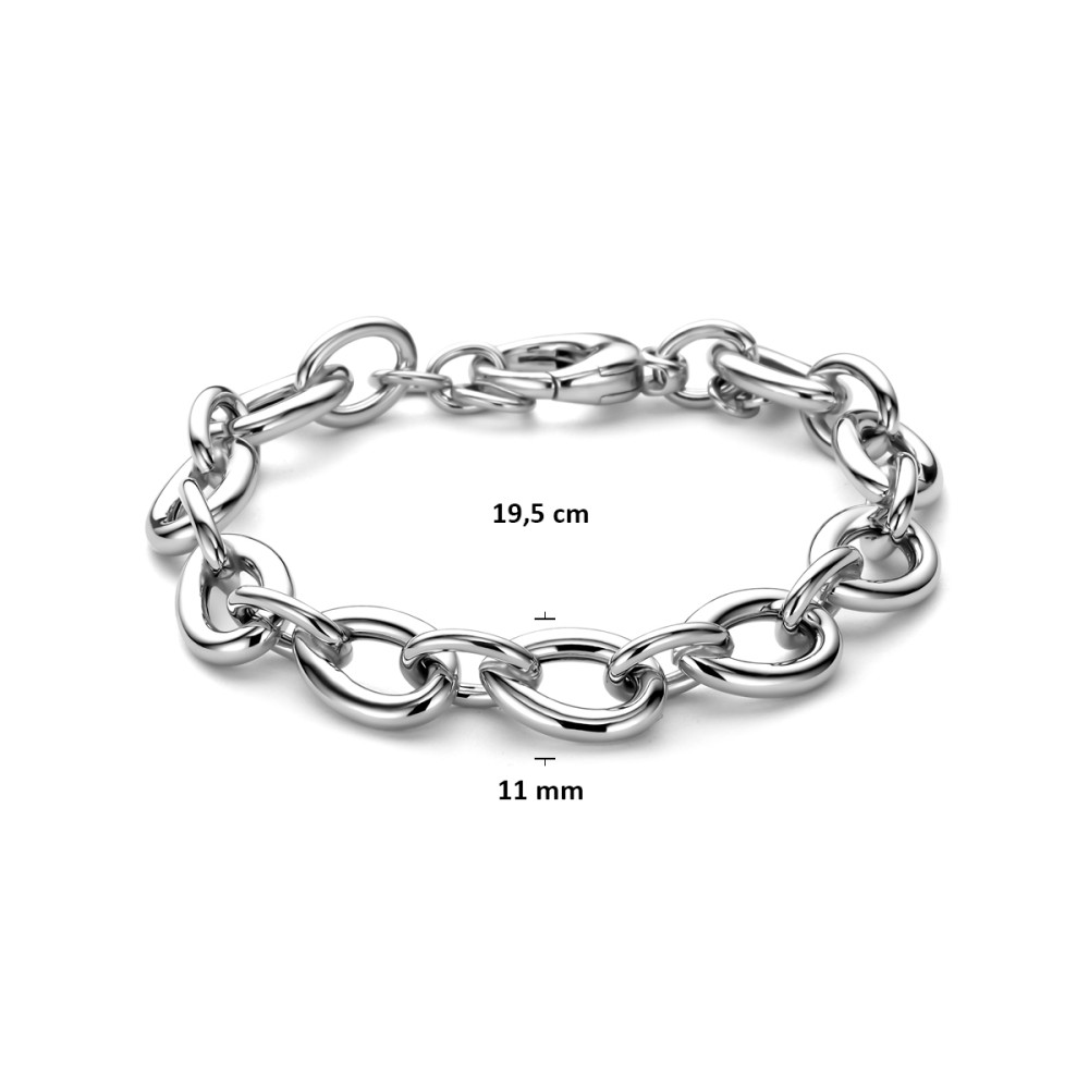armband-zilver-glanzende-ovale-schakels-11-mm-breedte-lengte-19-5-cm