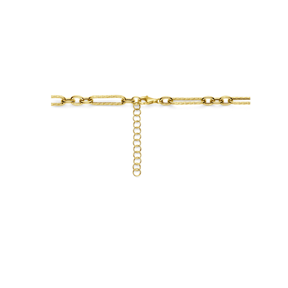 bewerkte-paperclipschakel-7-5-mm-schakelcollier-goud-op-zilver-lengte-verstelbaar-43-48-cm