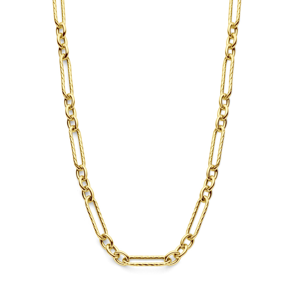 bewerkte-paperclipschakel-7-5-mm-schakelcollier-goud-op-zilver-lengte-verstelbaar-43-48-cm