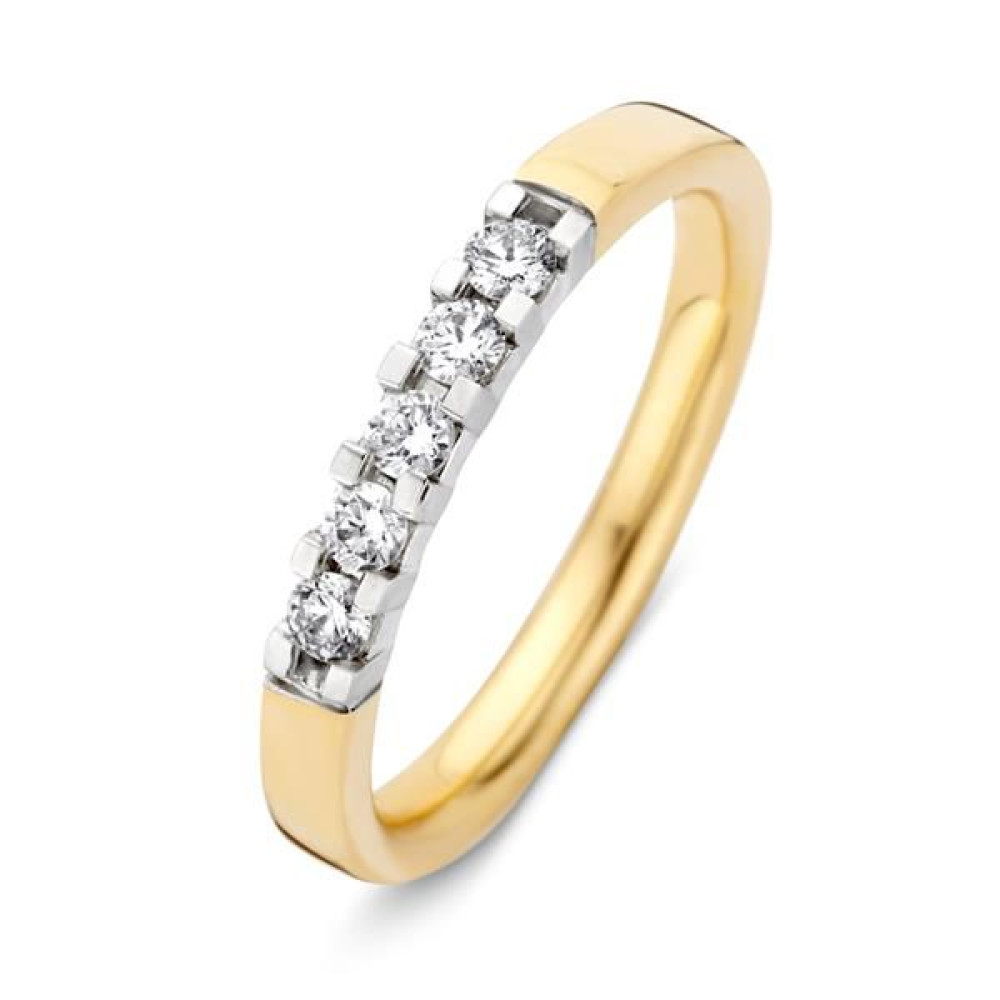 bicolor-14-karaat-gouden-ring-met-vijf-diamanten